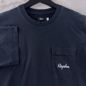 Rapha Logo Pocket T Shirt Mens Size‎ Small Black Cotton Casual Cycling